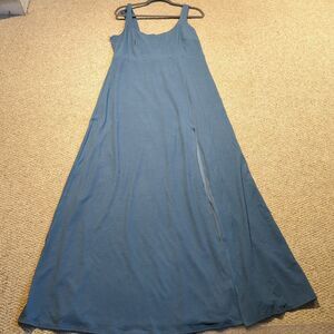 Birdy Grey Alex Convertible Bridesmaid Maxi Dress XXL Twilight Blue Slit